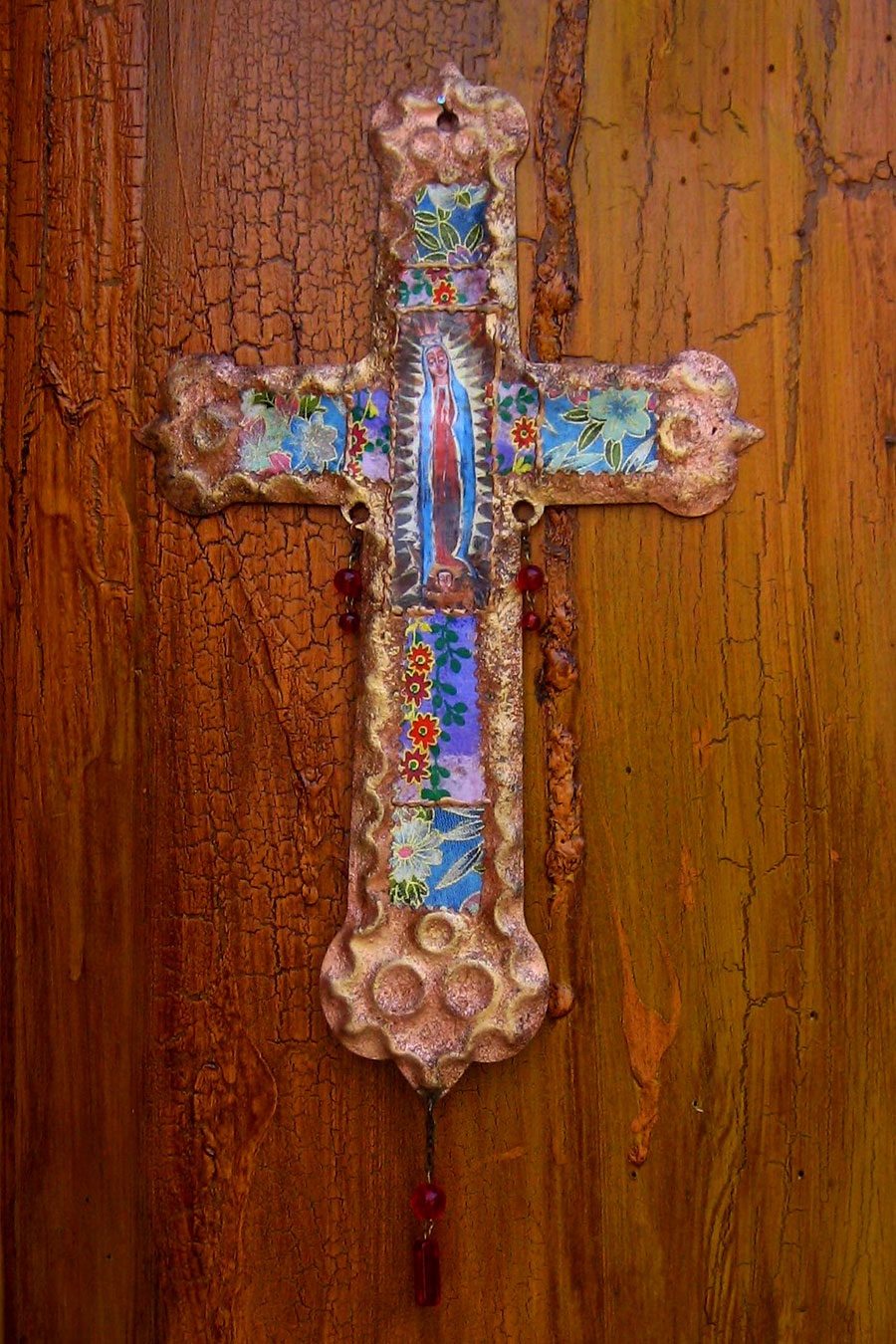 Guadalupe Retablo Cross