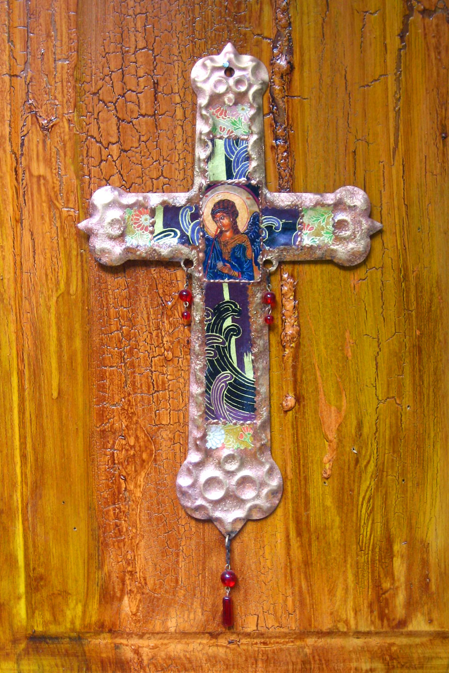 San Raphael Retablo Cross