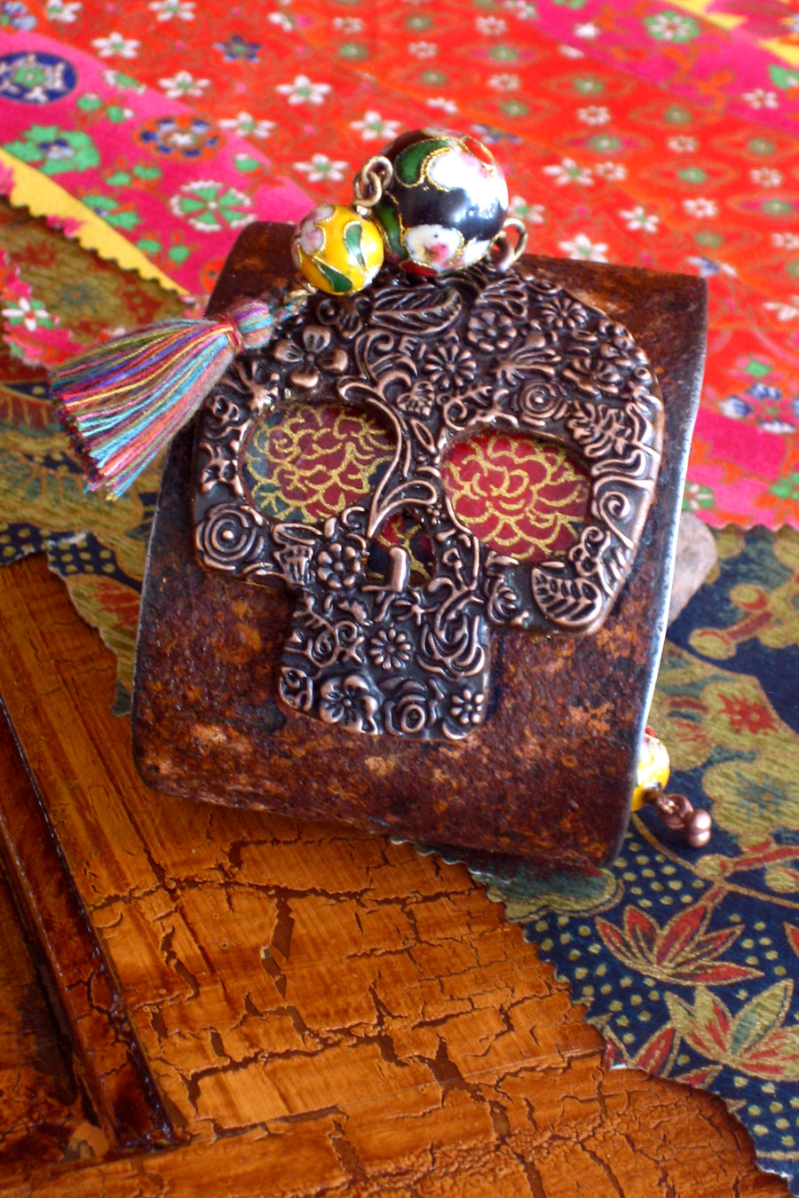 Day of the Dead Tassel Cuff A